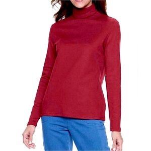 Croft & Barrow Classic Tee Red Size L 100% Cotton